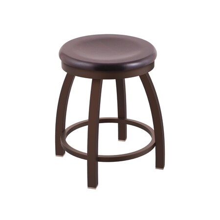 Holland Bar Stool Co 18" Swivel Vanity Stool, Bronze Finish, Dark Cherry Maple Seat 80218BZDCMpl